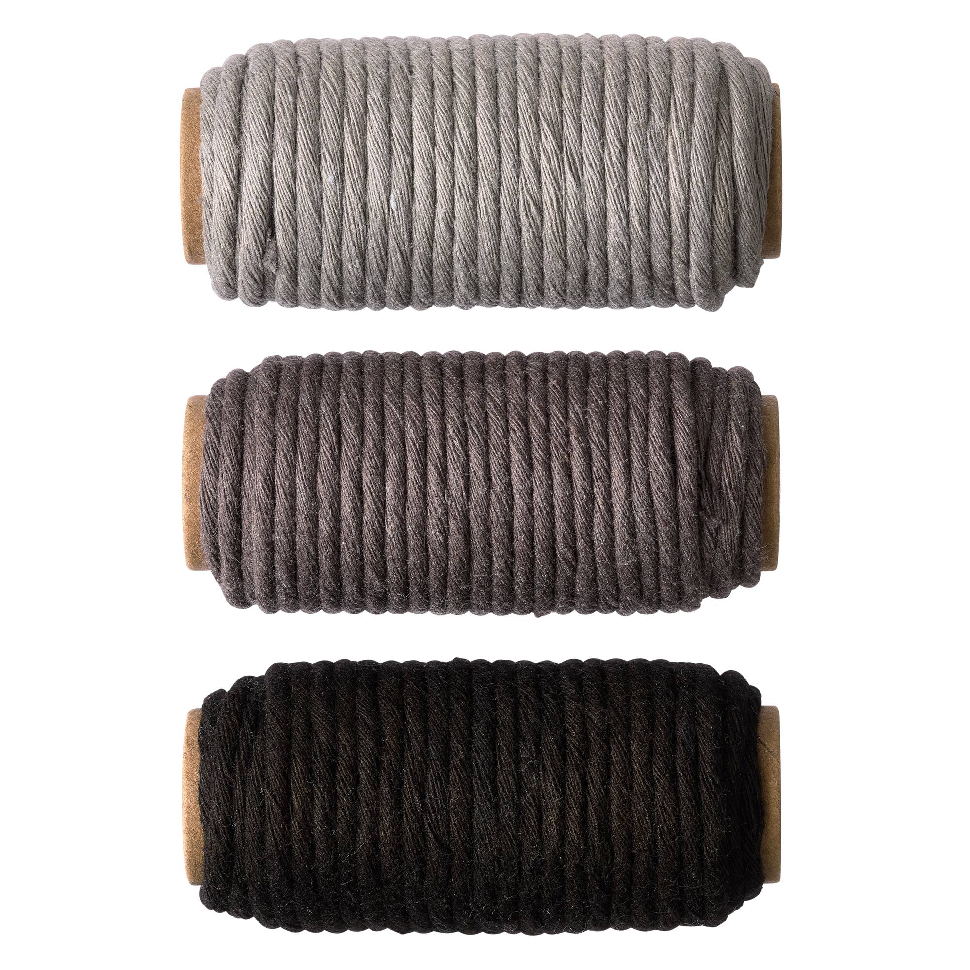3mm Black Cotton Macramé Cords by Bead Landing™